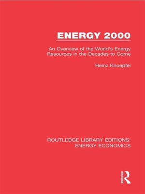 cover image of Energy 2000